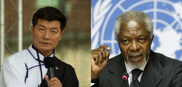 西藏司政向前聯合國秘書長安南逝世致哀(圖：藏人行政中央英文網站)