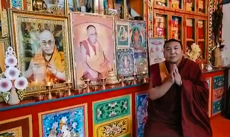 桑丹韋色仁波切（Samten Woeser Rinpoche）是西藏東部果洛久治縣尖達木寺（覺囊派）前任住持。照片：TPI