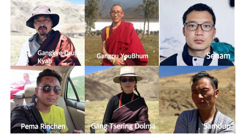 被中国当局判处4至14年监禁的6名藏人。照片。TPI