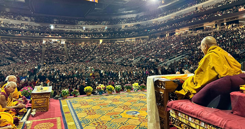 2024年8月22日，北美的西藏、蒙古和喜馬拉雅社區在紐約為達賴喇嘛尊者舉行了長壽祈福法會。（照片：丹增降佩）